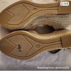 Women's Espadrille Wedge Sandals in Tan